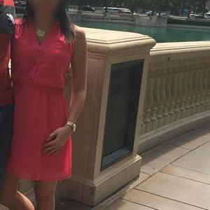 Charlotte Russe bright pink sleeveless dress